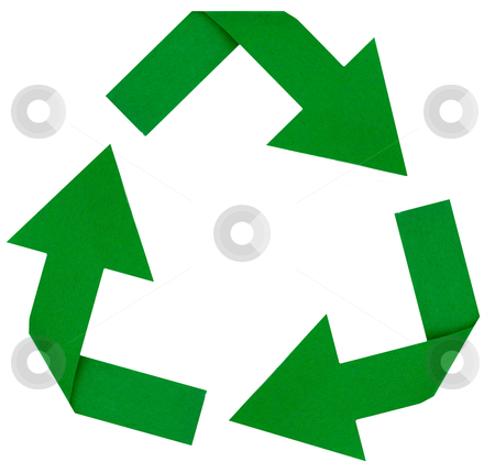 Green Recycle Symbol Green Recycle Symbol stock photo, Photo of a green reduce, reuse, renew, recycle symbol by David Schliepp