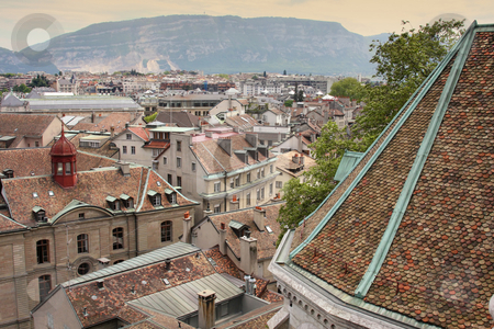 Geneva, Switzerland Geneva, Switzerland stock photo, panoramic view of Geneva, Switzerland from Cathedral Saint Pierre by vladacanon1