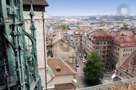Geneva, Switzerland Geneva, Switzerland stock photo, panoramic view of Geneva, Switzerland from Cathedral Saint Pierre by vladacanon1