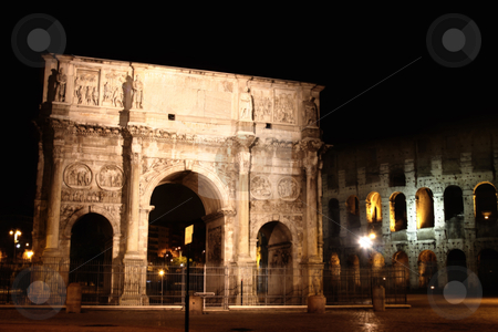 To use this stock image in your creative project, please select the size you need over to the right and click the "Add to Cart" button.
Your downloaded image will come with the Cutcaster watermark removed so don’t worry about the watermark you see on this page. Arco de Constantino and Colosseum in Rome, Italy stock photo, details of night Arco de Constantino and Colosseum in Rome, Italy by vladacanon1
