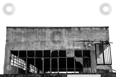 To use this stock image in your creative project, please select the size you need over to the right and click the "Add to Cart" button.
Your downloaded image will come with the Cutcaster watermark removed so don’t worry about the watermark you see on this page. Warehouse stock photo, Broken windows facade of an abandoned warehouse. Black and white. by sirylok