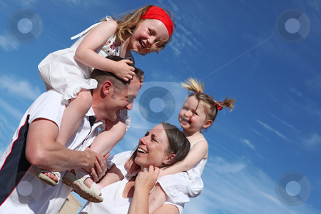 Happy healthy family outdoors Happy healthy family outdoors stock photo, happy healthy family outdoors by mandygodbehear