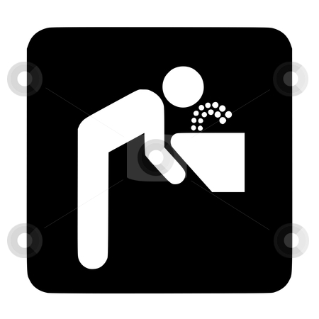 Drinking fountain sign Drinking fountain sign stock photo, Drinking fountain sign or symbol; isolated on white background. by Martin Crowdy