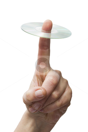 Hand holding one dvd Hand holding one dvd stock photo, hand holding one dvd by ambrophoto