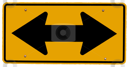 Left or Right Turn ahead Only Sign