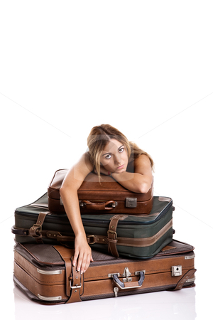 To use this stock image in your creative project, please select the size you need over to the right and click the "Add to Cart" button.
Your downloaded image will come with the Cutcaster watermark removed so don’t worry about the watermark you see on this page. Annoyed Woman stock photo, Beautiful young woman behind the baggage with a sad face, isolated on white background by ikostudio