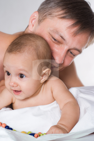 To use this stock image in your creative project, please select the size you need over to the right and click the "Add to Cart" button.
Your downloaded image will come with the Cutcaster watermark removed so don’t worry about the watermark you see on this page. Father and his daughter stock photo, Father and his daughter on a white background by Alevtina Guzova
