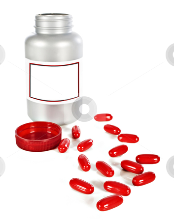 To use this stock image in your creative project, please select the size you need over to the right and click the "Add to Cart" button.
Your downloaded image will come with the Cutcaster watermark removed so don’t worry about the watermark you see on this page. A Bottle of red pills for happiness on a white background with space for text stock photo, a Bottle of red pills for happiness on a white background with space for text by tish1