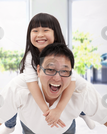 Happy asian family. father and little girl Happy asian family. father and little girl stock photo, happy asian family. father and little girl by tomwang