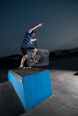 To use this stock image in your creative project, please select the size you need over to the right and click the "Add to Cart" button.
Your downloaded image will come with the Cutcaster watermark removed so don’t worry about the watermark you see on this page. Skateboarder on a slide stock photo, Skateboarder on a slide at night at the local skatepark. by Homydesign