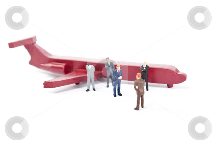 To use this stock image in your creative project, please select the size you need over to the right and click the "Add to Cart" button.
Your downloaded image will come with the Cutcaster watermark removed so don’t worry about the watermark you see on this page. Business stock photo, some busines people on plane by wisiel