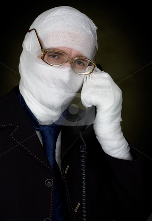 To use this stock image in your creative project, please select the size you need over to the right and click the "Add to Cart" button.
Your downloaded image will come with the Cutcaster watermark removed so don’t worry about the watermark you see on this page. Man in bandage calling on phone stock photo, Man in bandage with eyeglasses calling on phone by Alexey Romanov