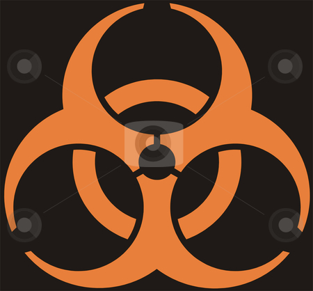 Biohazard Biohazard stock photo, Biohazard - an orange emblem on a black background by Alexey Romanov