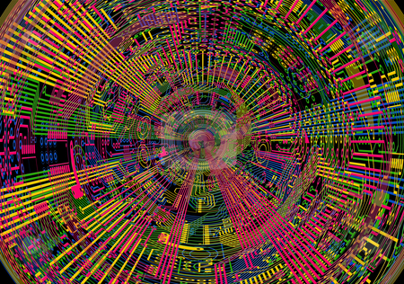 To use this stock image in your creative project, please select the size you need over to the right and click the "Add to Cart" button.
Your downloaded image will come with the Cutcaster watermark removed so don’t worry about the watermark you see on this page. Abstract illustration - electronic components on black backgroun stock photo, An abstract illustration of electronic components on a black background by Alexey Romanov