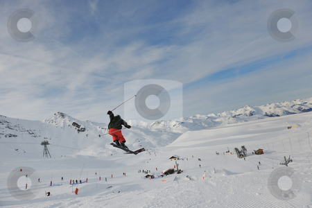 To use this stock image in your creative project, please select the size you need over to the right and click the "Add to Cart" button.
Your downloaded image will come with the Cutcaster watermark removed so don’t worry about the watermark you see on this page. Happy young man have fun at winter on mountain peak stock photo, happy young man have fun at mountain peak on winter season with beautiful sunset by Benis Arapovic