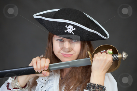 The young woman the pirate female pirate makeup. The young woman the pirate