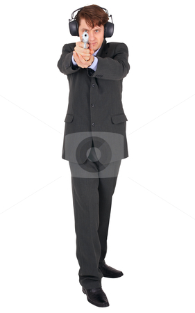 To use this stock image in your creative project, please select the size you need over to the right and click the "Add to Cart" button.
Your downloaded image will come with the Cutcaster watermark removed so don’t worry about the watermark you see on this page. Man practicing at shooting range firing gun stock photo, Man practicing at a shooting range firing the gun by Alexey Romanov