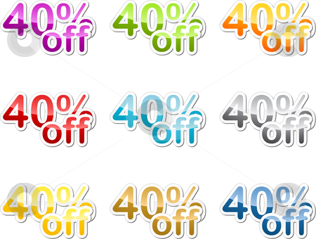 To use this stock image in your creative project, please select the size you need over to the right and click the "Add to Cart" button.
Your downloaded image will come with the Cutcaster watermark removed so don’t worry about the watermark you see on this page. Forty percent off sticker stock photo, Forty percent off sales reduction marketing announcement sticker by Kheng Guan Toh