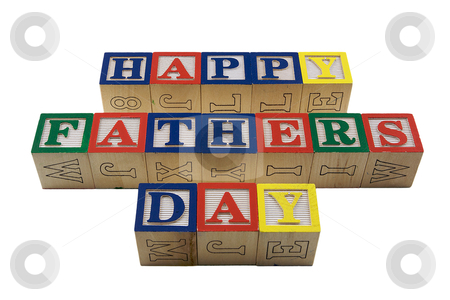 Wood Blocks Happy fathers day Wood Blocks Happy fathers day stock photo, Vintage Colored wooden play block spelling happy fathers day by bobkeenan