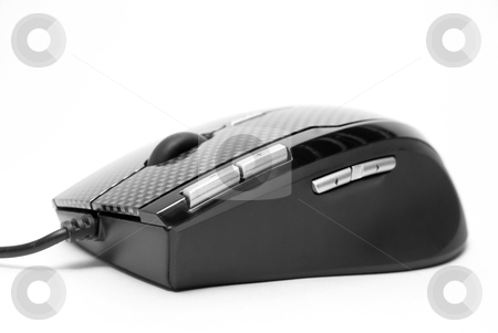 Modern PC mouse Modern PC mouse stock photo, Modern PC mouse with cable isolated on white background. by olinchuk