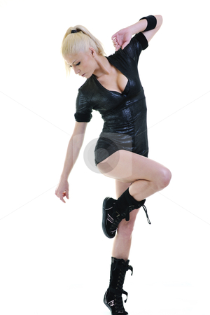 Fitness and exercise with blonde woman Fitness and exercise with blonde woman stock photo, fitness and exercise with blonde woman isolated on white representing diet and weight loss concept by Benis Arapovic