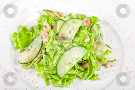To use this stock image in your creative project, please select the size you need over to the right and click the "Add to Cart" button.
Your downloaded image will come with the Cutcaster watermark removed so don’t worry about the watermark you see on this page. Shrimp salad stock photo, shrimp salad with cucumber and avocado by olinchuk