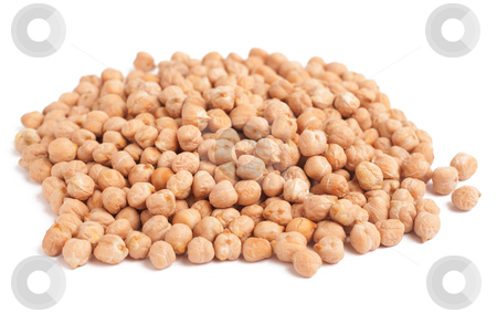 Chickpeas on white background Chickpeas on white background stock photo, Bunch of chickpeas isolated on white background by Elena Weber (nee Talberg)