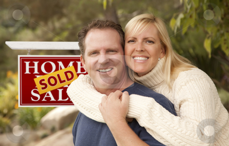 To use this stock image in your creative project, please select the size you need over to the right and click the "Add to Cart" button.
Your downloaded image will come with the Cutcaster watermark removed so don’t worry about the watermark you see on this page. Happy Couple in Front of Sold Real Estate Sign stock photo, Happy Attractive Caucasian Couple in Front of Sold Real Estate Sign. by Andy Dean