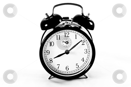 Alarm clock isolated on white Alarm clock isolated on white stock photo, Traditional alarm clock on white background. In aRGB color for beautiful prints. by Perseomedusa