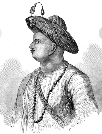 To use this stock image in your creative project, please select the size you need over to the right and click the "Add to Cart" button.
Your downloaded image will come with the Cutcaster watermark removed so don’t worry about the watermark you see on this page. Tipu Sultan stock photo, Tipu Sultan (1750-1799) on engraving from 1800s. Also known as the Tiger of Mysore, was the de facto ruler of the Kingdom of Mysore. by Georgios Kollidas