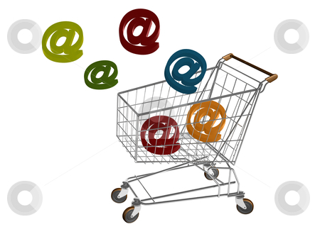 To use this stock image in your creative project, please select the size you need over to the right and click the "Add to Cart" button.
Your downloaded image will come with the Cutcaster watermark removed so don’t worry about the watermark you see on this page. Market trolley with a group of @ letter stock photo, Concept of internet sales with a market trolley with a group of @ letter by marphotography