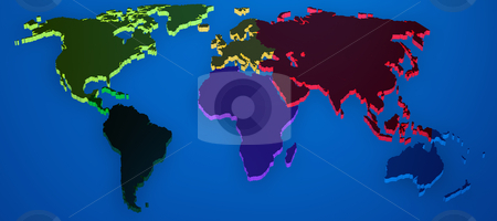 To use this stock image in your creative project, please select the size you need over to the right and click the "Add to Cart" button.
Your downloaded image will come with the Cutcaster watermark removed so don’t worry about the watermark you see on this page. World map render 3D with continents separated stock photo, World map render 3D with continents separated by colors by marphotography