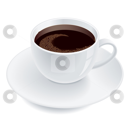 A cup of coffee. A cup of coffee. stock photo, A cup of coffee illustration. Isolated on white background. by dvarg