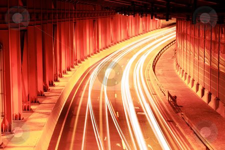 Traffic through downtown Traffic through downtown stock photo, traffic through downtown in hong kong at night by Keng po Leung