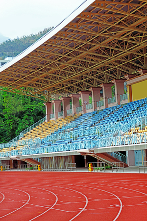 Track Lanes and Stadium Track Lanes and Stadium stock photo, Track Lanes and Stadium by Keng po Leung
