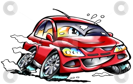 Red Sports Car racing in full speed Red Sports Car racing in full speed stock photo, Red Sports Car racing in full speed by DrawShop - Poul Carlsen
