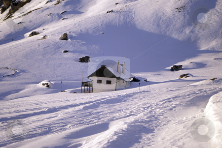 To use this stock image in your creative project, please select the size you need over to the right and click the "Add to Cart" button.
Your downloaded image will come with the Cutcaster watermark removed so don’t worry about the watermark you see on this page. Mountain retreat stock photo, mountain retreat in the Dolomites in winter by freeteo