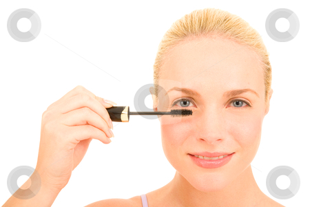 Woman applying mascara Woman applying mascara stock photo, Woman applying mascara by ambrophoto