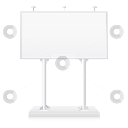 Billboard Billboard stock photo, Billboard with place for your text. Illustration on white background by dvarg