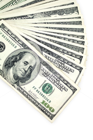 One hundred dollars isolated on white background One hundred dollars isolated on white background stock photo, one hundred dollars isolated on white background by Illustrart