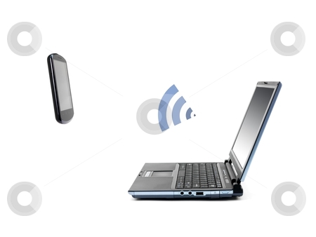 Laptop Computer Laptop Computer stock photo, A laptop computer isolated against a white background by Kitch Bain