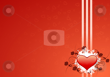 Valentines card Valentines card stock photo, Valentine's day greeting card with abstract Hearts and floral elements by Vadym Nechyporenko
