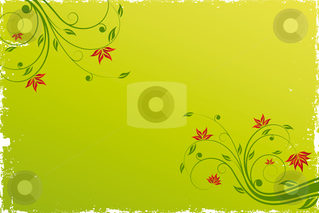 Floral scroll background Floral scroll background stock photo, Adstract painted grunge background with floral scroll by Vadym Nechyporenko
