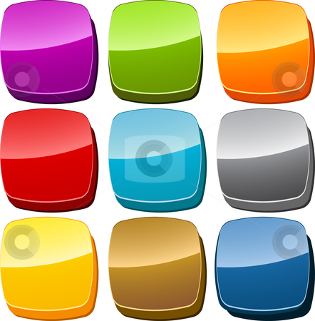 Blank icon button set Blank icon button set stock photo, Blank empty navigation icon button multicolored illustration set by Kheng Guan Toh