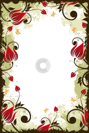 To use this stock image in your creative project, please select the size you need over to the right and click the "Add to Cart" button.
Your downloaded image will come with the Cutcaster watermark removed so don’t worry about the watermark you see on this page. Grunge Flower frame stock photo, Abstract grunge Flower frame with Butterfly. Vector illustration by Vadym Nechyporenko