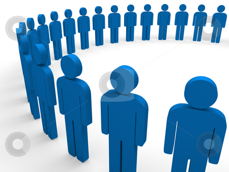 3d team circle blue 3d team circle blue stock photo, 3d team circle blue community social teamwork by d3images