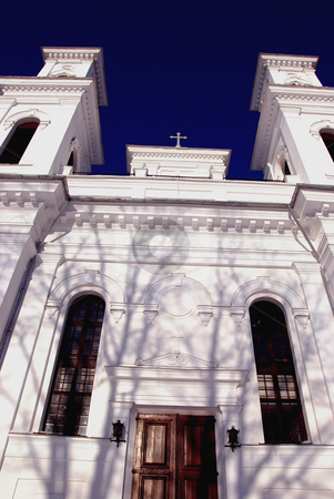 Saint George church. Saint George church. stock photo, Saint George church facade Birzai Lithuania. Religion object. by sauletas