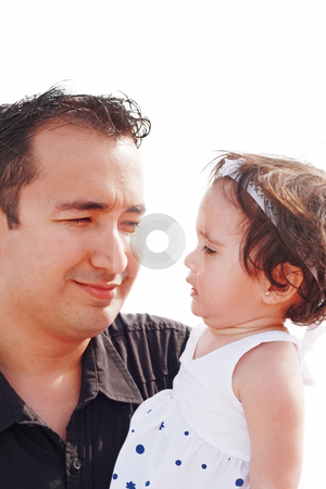 Father and daughter watching each other Father and daughter watching each other stock photo, Father and daughter watching each other by dacasdo