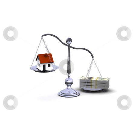 To use this stock image in your creative project, please select the size you need over to the right and click the "Add to Cart" button.
Your downloaded image will come with the Cutcaster watermark removed so don’t worry about the watermark you see on this page. Three-dimensional scale stock photo, Three-dimensional scale with a house and a pack of dollar bills. The symbol of real estate. by Sergey Nivens