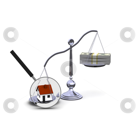 To use this stock image in your creative project, please select the size you need over to the right and click the "Add to Cart" button.
Your downloaded image will come with the Cutcaster watermark removed so don’t worry about the watermark you see on this page. Three-dimensional scale stock photo, Three-dimensional scale with a house and a pack of dollar bills. The symbol of real estate. by Sergey Nivens